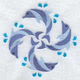 Dolphin Quilt Block - 4 Block - Lg
