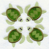 Sea Turtle Quilt Block - 4 Block - Lg
