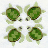 Sea Turtle Quilt Block - 4 Block - Lg