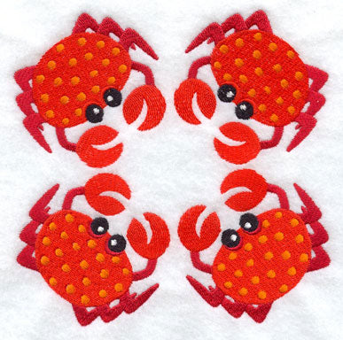 Crab Quilt Block - 4 Block - Lg