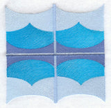 Wave Quilt Block - 4 Block - Lg