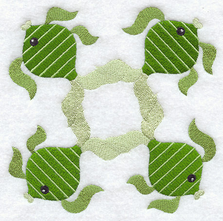 Goldfish Quilt Block - 4 Block - Lg