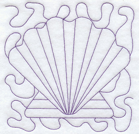 Seashell Quilting Square (Double Run)