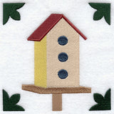 Birdhouse 1 Quilt Block - Lg