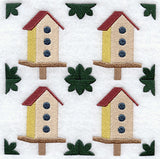 Birdhouse 1 Quilt Block - 4 Block - Lg