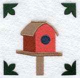 Birdhouse 3 Quilt Block - Lg