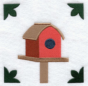 Birdhouse 3 Quilt Block - Lg