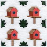 Birdhouse 3 Quilt Block - 4 Block - Lg