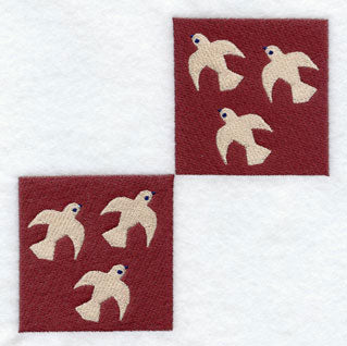 Flying Birds Quilt Block - Lg