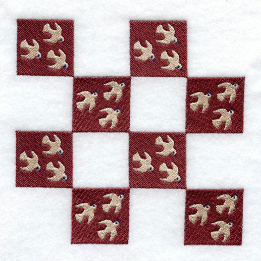 Flying Birds Quilt Block - 4 Block - Lg