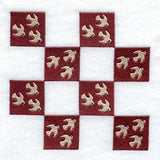 Flying Birds Quilt Block - 4 Block - Lg