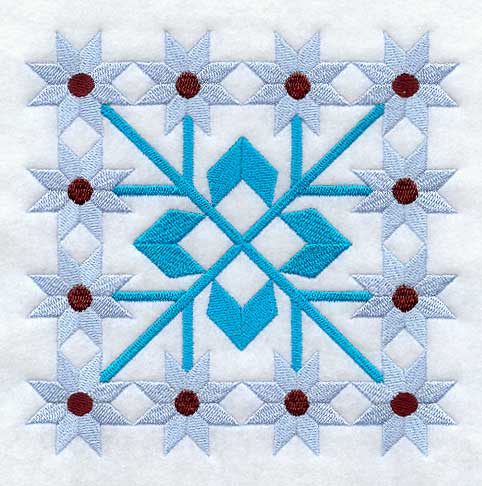 Sunflower II Quilt Block - 4 Block - Lg