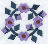 Hollyhock Quilt Block - Lg