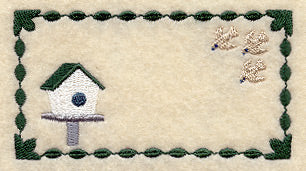 Birdhouse Quilt Label - Lg