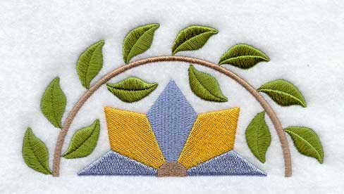 Virginia Wreath Quilt Block - Half - Lg