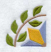 Virginia Wreath Quilt Block - Quarter - Lg