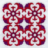 Tulips Quilt Block - 4 Block - Lg