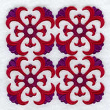 Tulips Quilt Block - 4 Block - Lg
