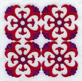 Tulips Quilt Block - 4 Block - Lg