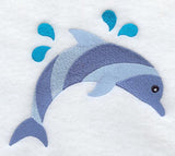 Dolphin Quilt Block - Mirror - Lg