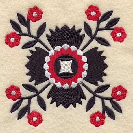 Whig Rose Quilt Block - Lg