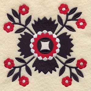 Whig Rose Quilt Block - Lg