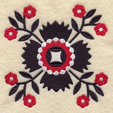 Whig Rose Quilt Block - Lg