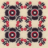 Whig Rose Quilt Block - 4 Block - Lg