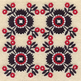 Whig Rose Quilt Block - 4 Block - Lg