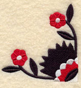 Whig Rose Quilt Block - Quarter - Lg