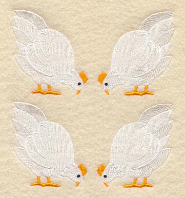 Hen Quilt Block - 4 Block - Lg