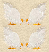 Hen Quilt Block - 4 Block - Lg