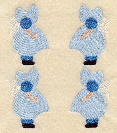 Sunbonnet Sue Quilt Block - 4 Block - Lg