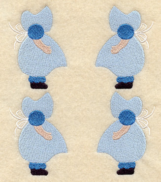 Sunbonnet Sue Quilt Block - 4 Block - Lg