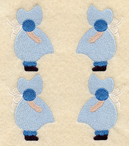 Sunbonnet Sue Quilt Block - 4 Block - Lg