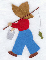 Fisherman Fred Quilt Block - Lg