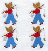 Fisherman Fred Quilt Block - 4 Block - Lg