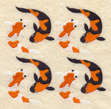 Koi Fish Quilt Block - 4 Block - Lg