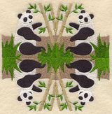 Panda Quilt Block - 4 Block - Lg