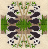 Panda Quilt Block - 4 Block - Lg