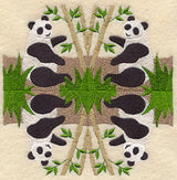 Panda Quilt Block - 4 Block - Lg