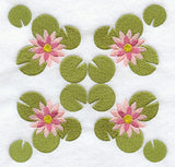 Lotus Quilt Block - 4 Block - Lg