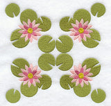 Lotus Quilt Block - 4 Block - Lg