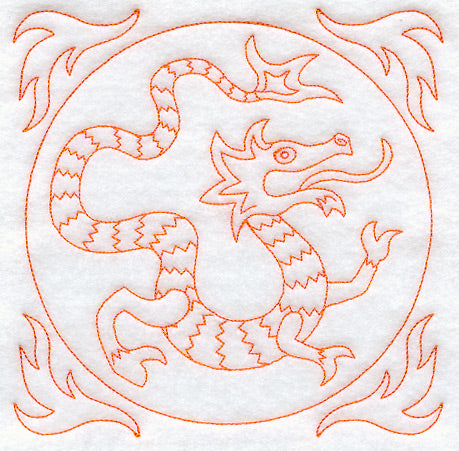 Dragon Quilting Square (Double Run)