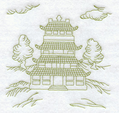 Pagoda Quilting Square (Double Run)