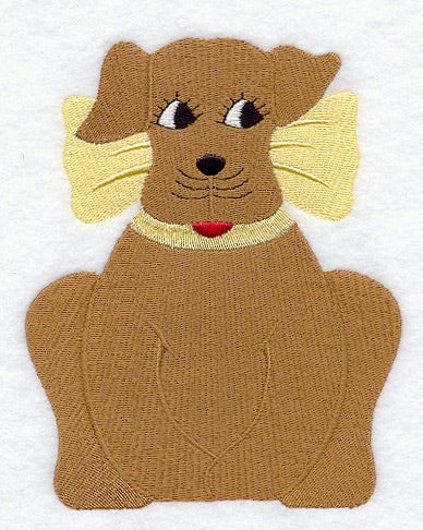 Gingham Dog Quilt Block - Lg