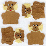 Gingham Dog Quilt Block - 4 Block Lg