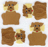 Gingham Dog Quilt Block - 4 Block Lg