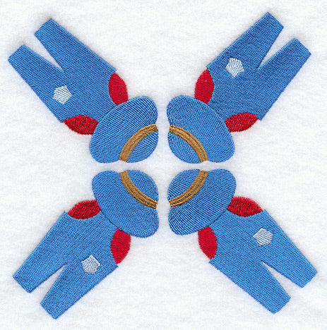 Suspender Sam Quilt Block - 4 Block Lg