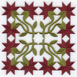 Peony Quilt Block - 4 Block Lg